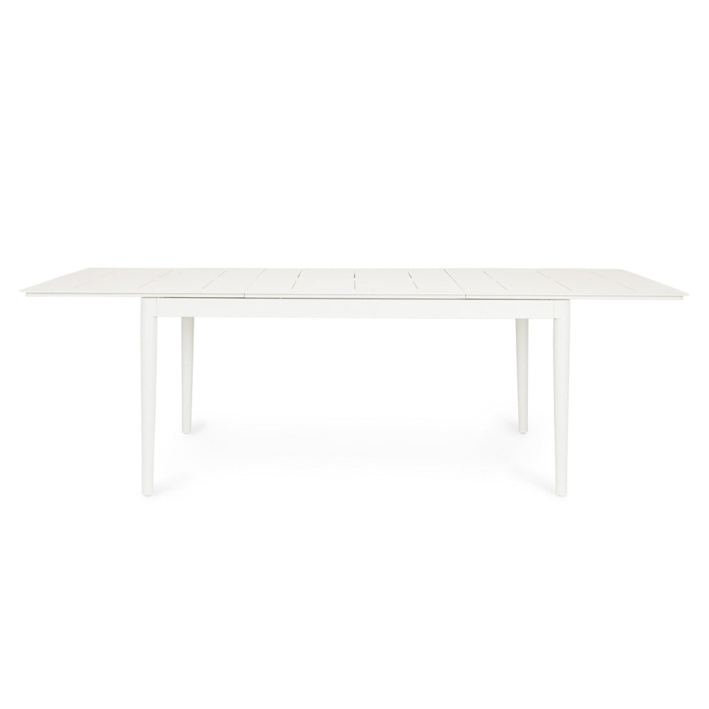 NEBULA Extendable Outdoor Table Set in White Aluminium - Bizzotto | Milola