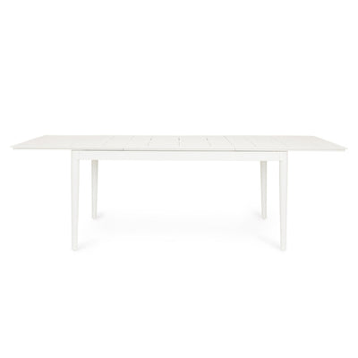 NEBULA Extendable Outdoor Table Set in White Aluminium - Bizzotto | Milola