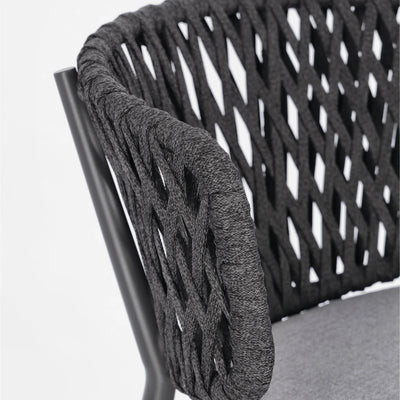 NOELIA Outdoor Dining Chair in Charcoal - Bizzotto | Milola