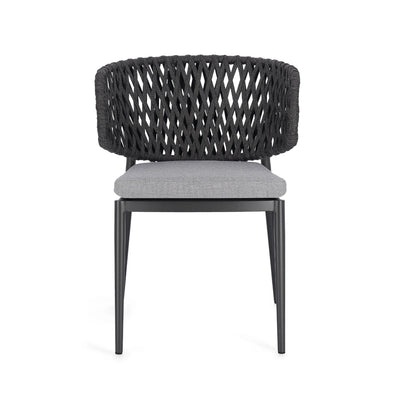 NOELIA Outdoor Dining Chair in Charcoal - Bizzotto | Milola