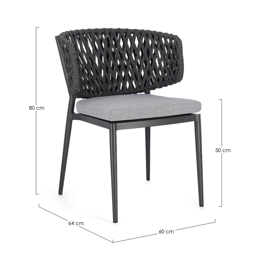 NOELIA Outdoor Dining Chair Dimensions - Bizzotto | Milola