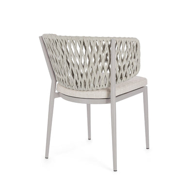 NOELIA Outdoor Dining Chair in Moon - Bizzotto | Milola