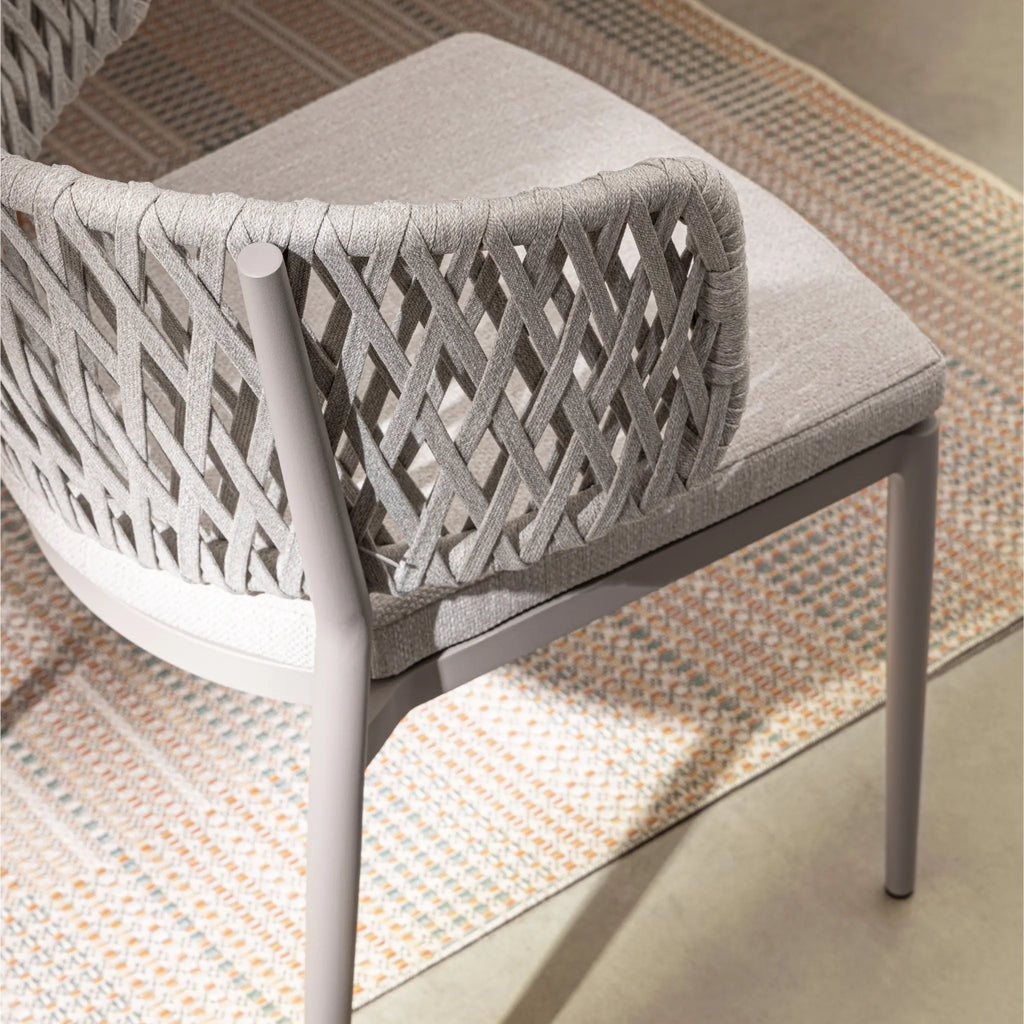 NOELIA Outdoor Dining Chair in Moon - Bizzotto | Milola