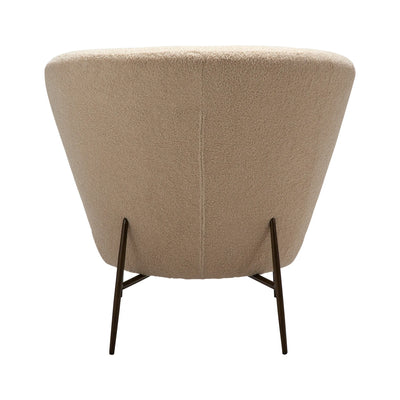 ORBIT Lounge Chair in Dark Cream Fabric - Danform | Milola