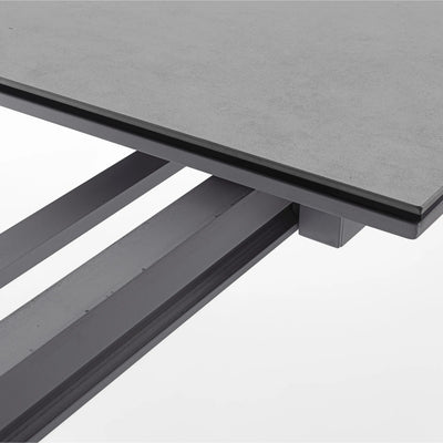 OTAVIO Ceramic Outdoor Extendable Dining Table in Anthracite Aluminium - Bizzotto | Milola