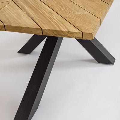 PALMDALE Outdoor Dining Table in Carbon - Bizzotto | Milola