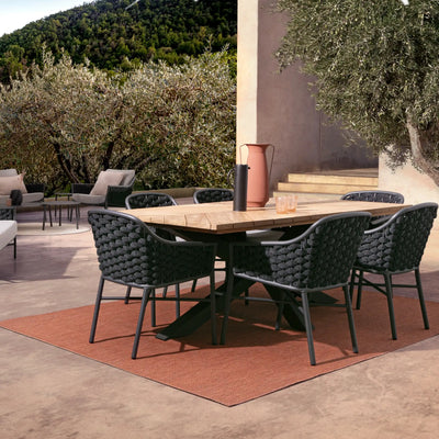 PALMDALE Outdoor Dining Table in Carbon - Bizzotto | Milola