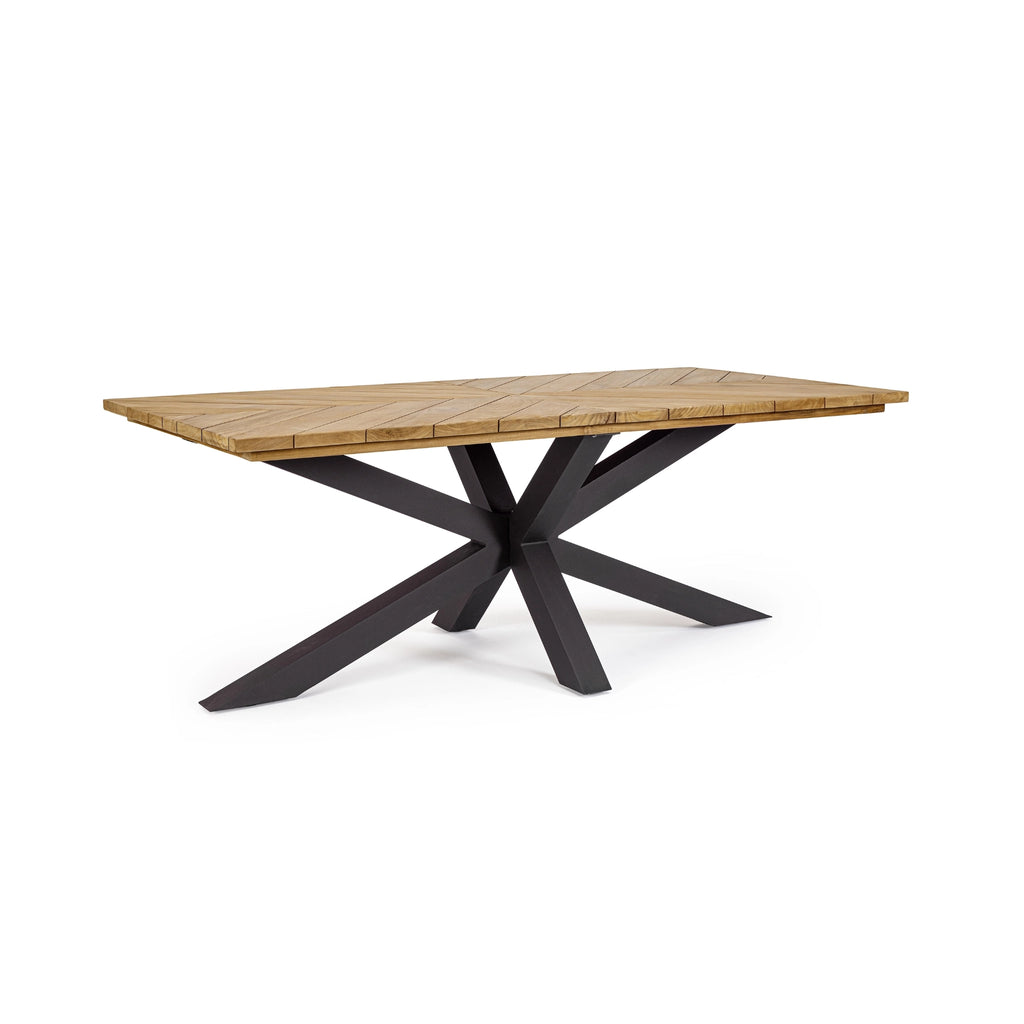 PALMDALE Outdoor Dining Table in Carbon - Bizzotto | Milola