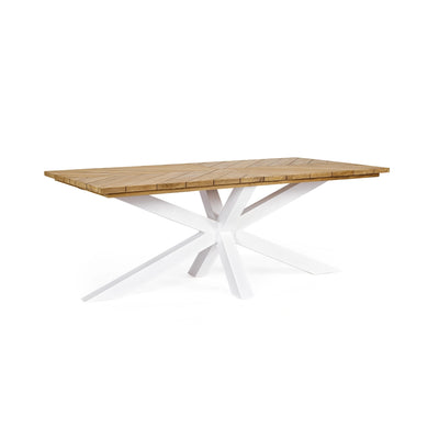 PALMDALE Outdoor Dining Table in White - Bizzotto | Milola