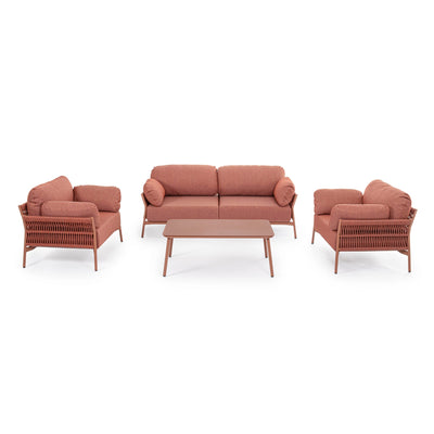 PARDIS Sofa Set in Red/Beige - Bizzotto | Milola