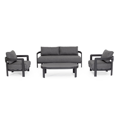 PRESLEY Outdoor Sofa Set in Charcoal - Bizzotto | Milola