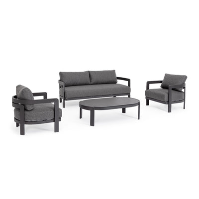 PRESLEY Outdoor Sofa Set in  Charcoal - Bizzotto | Milola