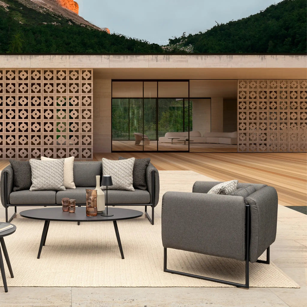 PIXEL Outdoor Lounge Chair in Charcoal - Bizzotto | Milola