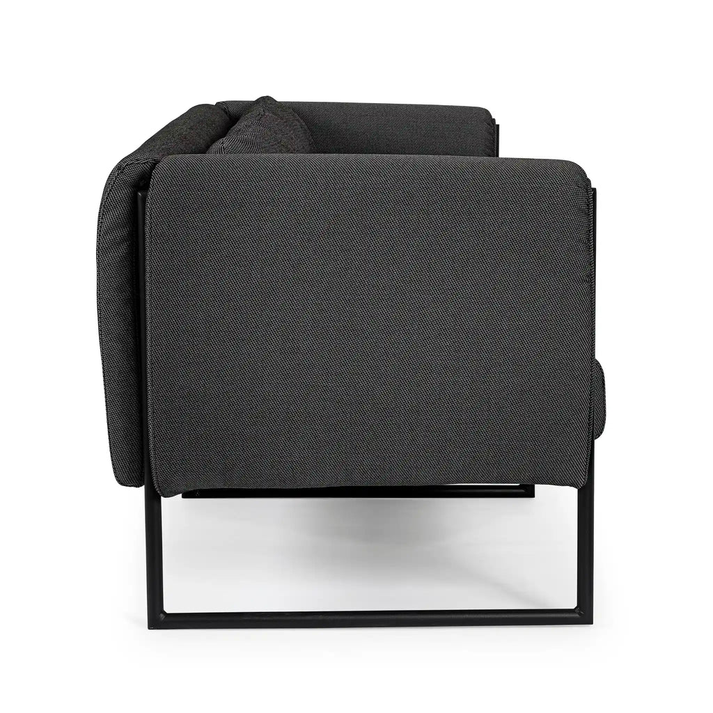 PIXEL 3 Seater Outdoor Sofa in Charcoal - Bizzotto | Milola