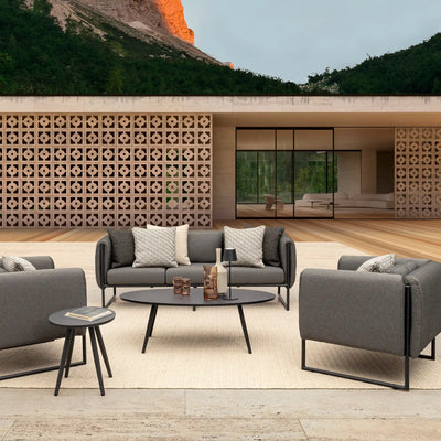 PIXEL 3 Seater Outdoor Sofa in Charcoal - Bizzotto | Milola