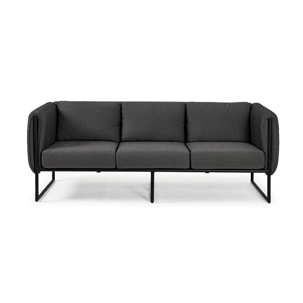 PIXEL 3 Seater Outdoor Sofa in Charcoal - Bizzotto | Milola