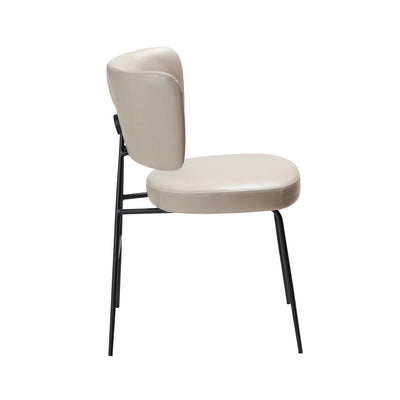 ROOST Dining Chair in Cream Cashmere Leather - Danform | Milola