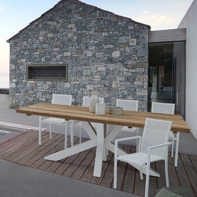 RAMSEY Outdoor Table  in White - Bizzotto | Milola