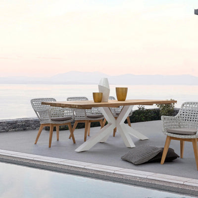 RAMSEY Outdoor Table  in White - Bizzotto | Milola