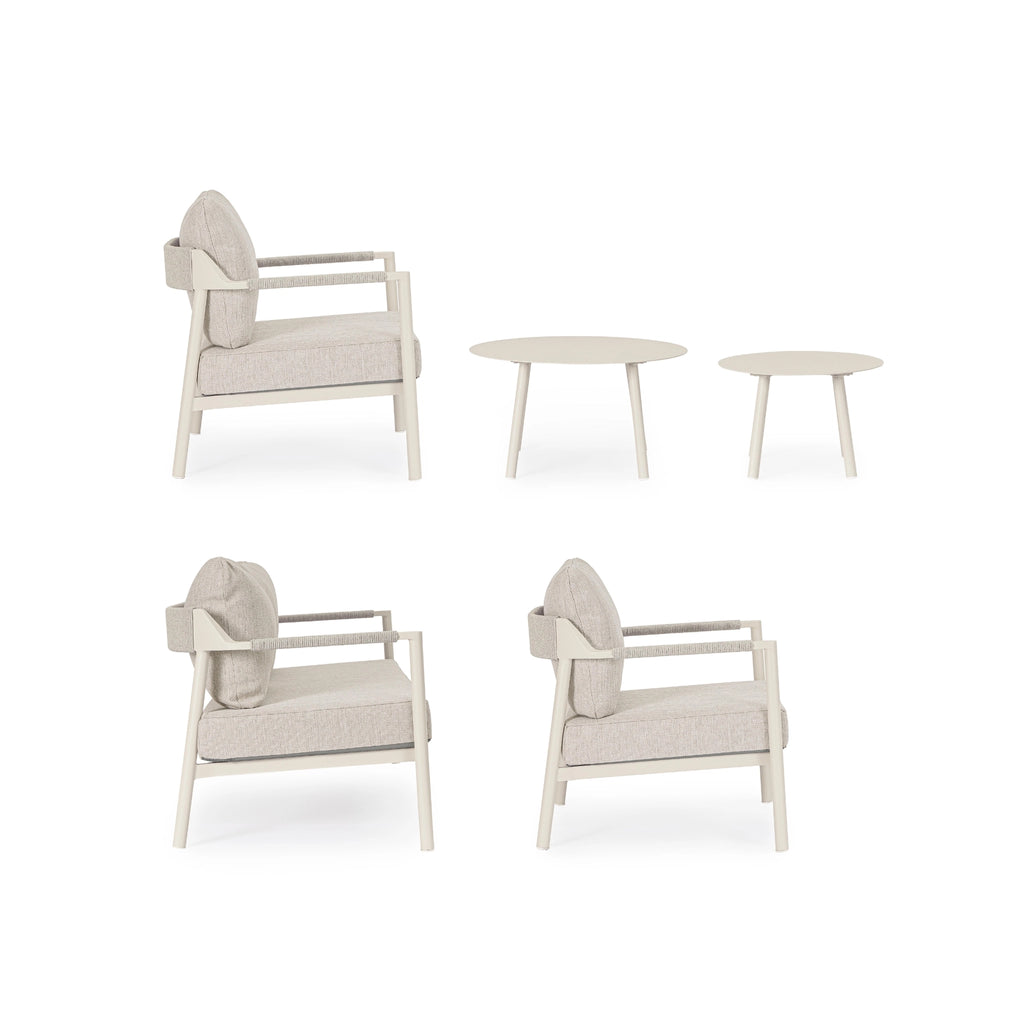 ROPERY Outdoor Sofa Set in Morny Sand - Bizzotto | Milola