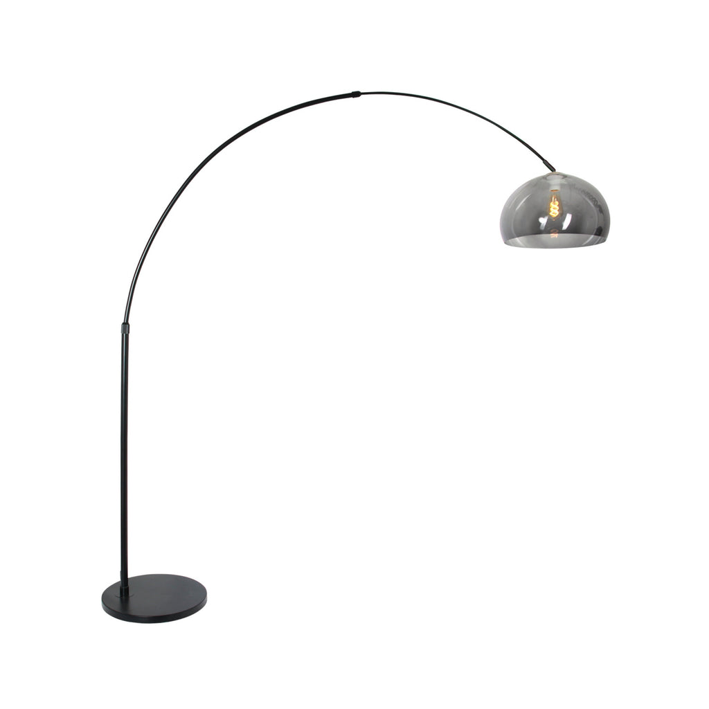 SPARKLED LIGHT Arc Floor Lamp with Plastic Ball Shade in Grey - Steinhauer | Milola