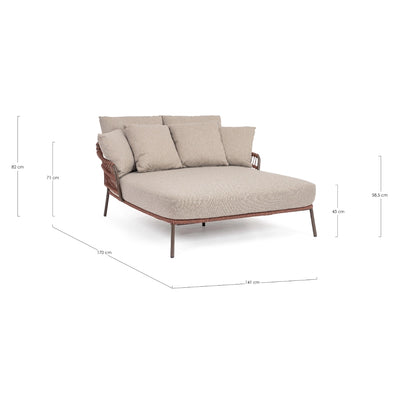 TALAIA Outdoor Day Bed Dimensions - Bizzotto | Milola