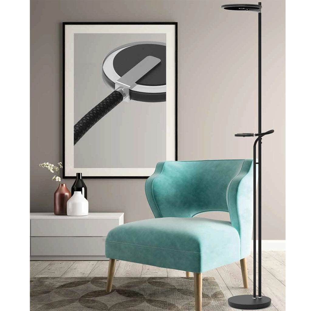 TUROUND Floor Lamp in Black - Steinhauer | Milola