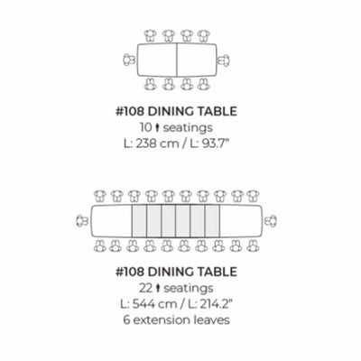 Table à manger extensible Skovby #108