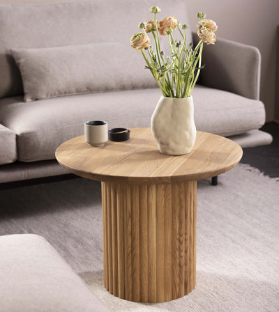 VELVET-Coffee Table-Ribbed Column Leg - Kristensen Kristensen | Milola