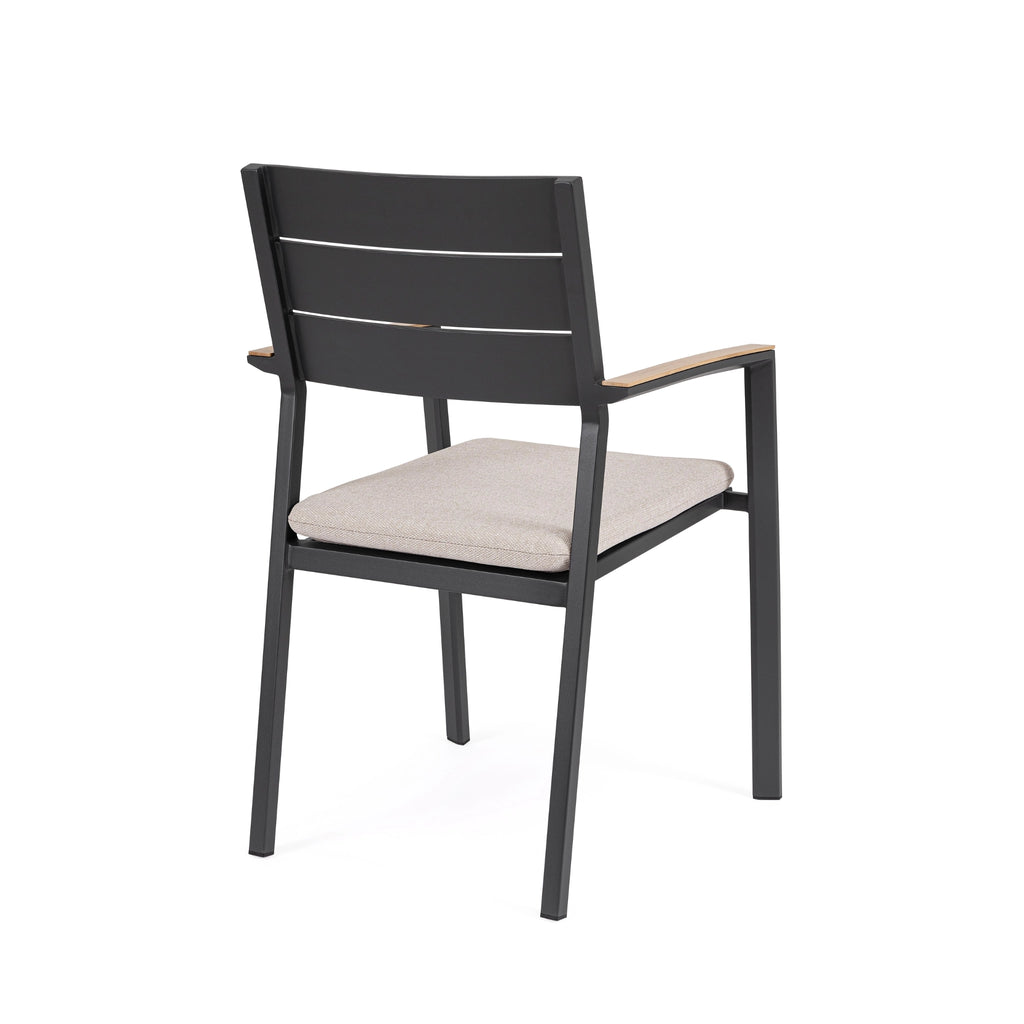 ZELMA Outdoor Dining Chair in Anthracite - Bizzotto | Milola