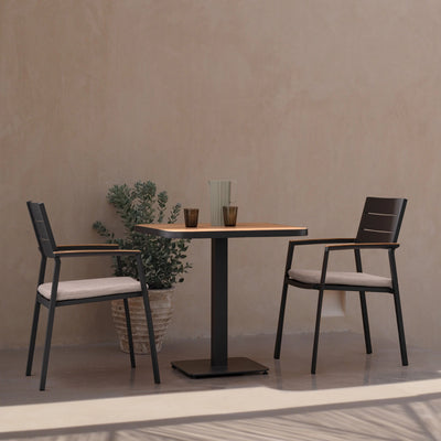 ZELMA Outdoor Dining Chair in Anthracite - Bizzotto | Milola