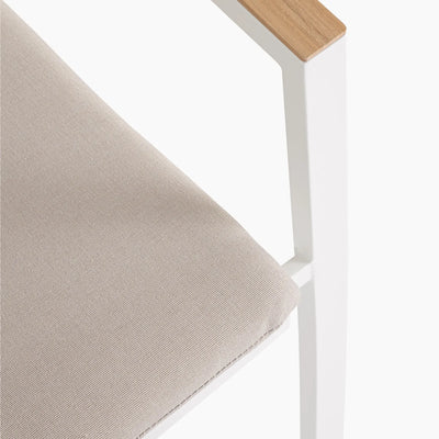 ZELMA Outdoor Dining Chair in White - Bizzotto | Milola