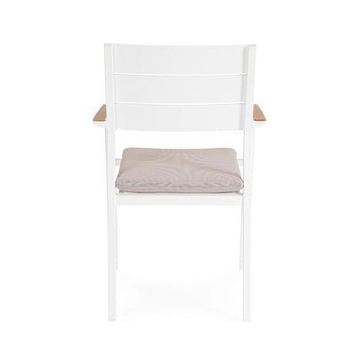 ZELMA Outdoor Dining Chair in White - Bizzotto | Milola