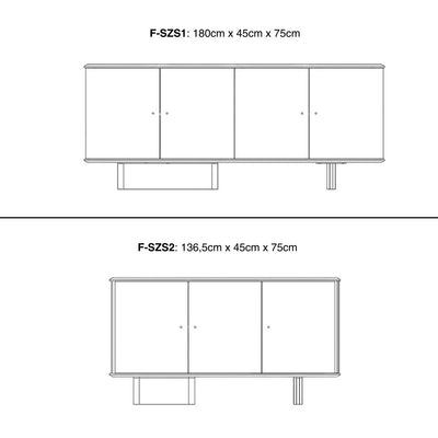 ZHAPO Wooden Sideboard - Living/Dining Storage - Kristensen Kristensen | Milola