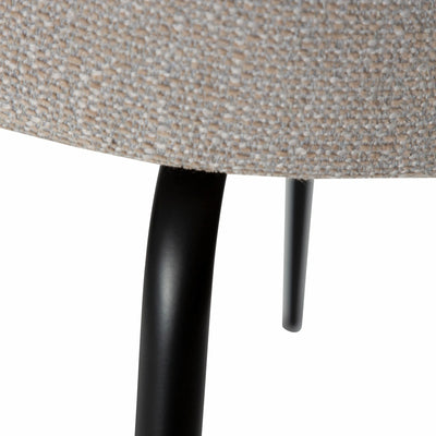 EDEN fabric chair in cashmere with black mental legs- Danform  | Milola