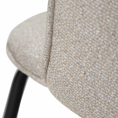 EDEN fabric chair in cashmere with black mental legs- Danform  | Milola