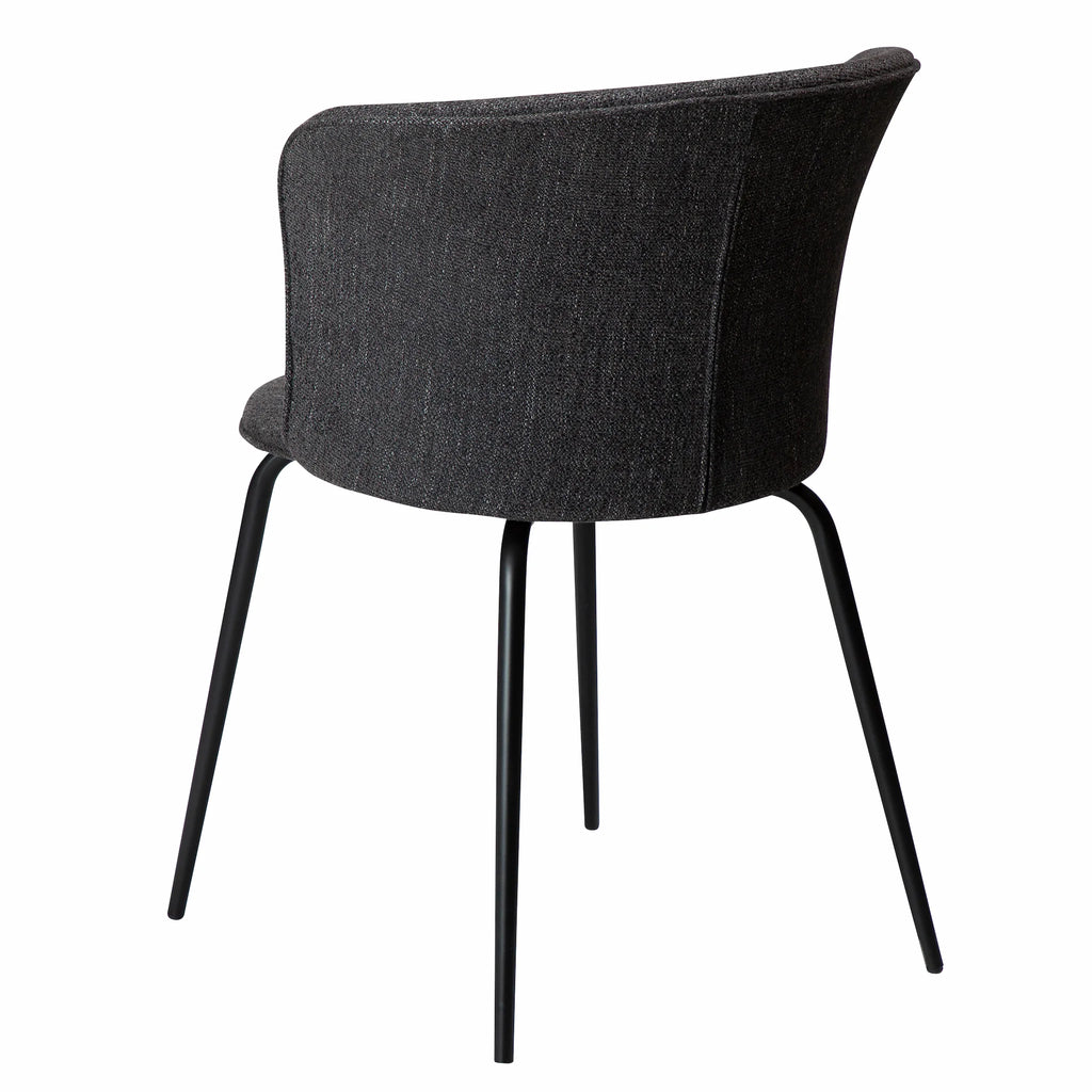 EDEN fabric chair back in Raven black - Danform  | Milola